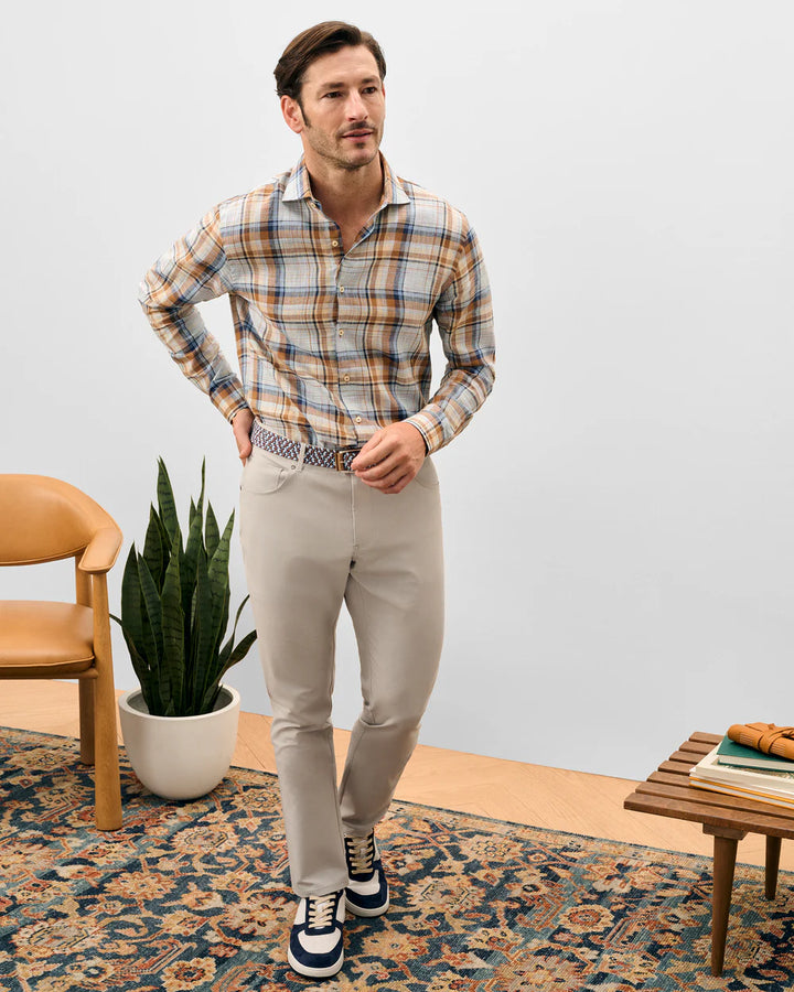 Johnnie-O Gallegos Top Shelf 5-Pocket Pant: Chrome