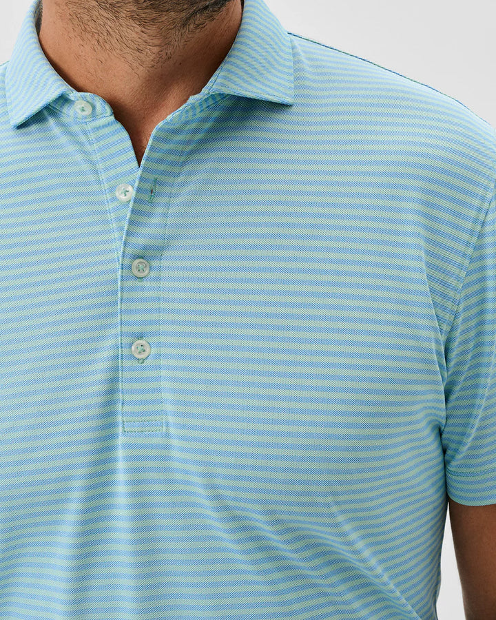 Johnnie-O Performance Stetson Stripe Mesh Polo: Macaw