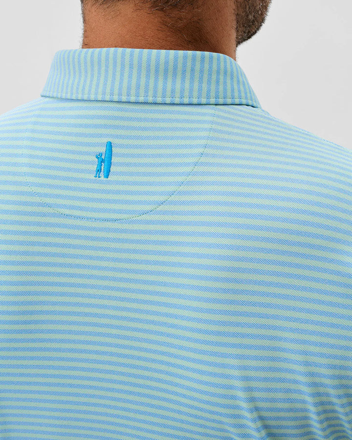 Johnnie-O Performance Stetson Stripe Mesh Polo: Macaw