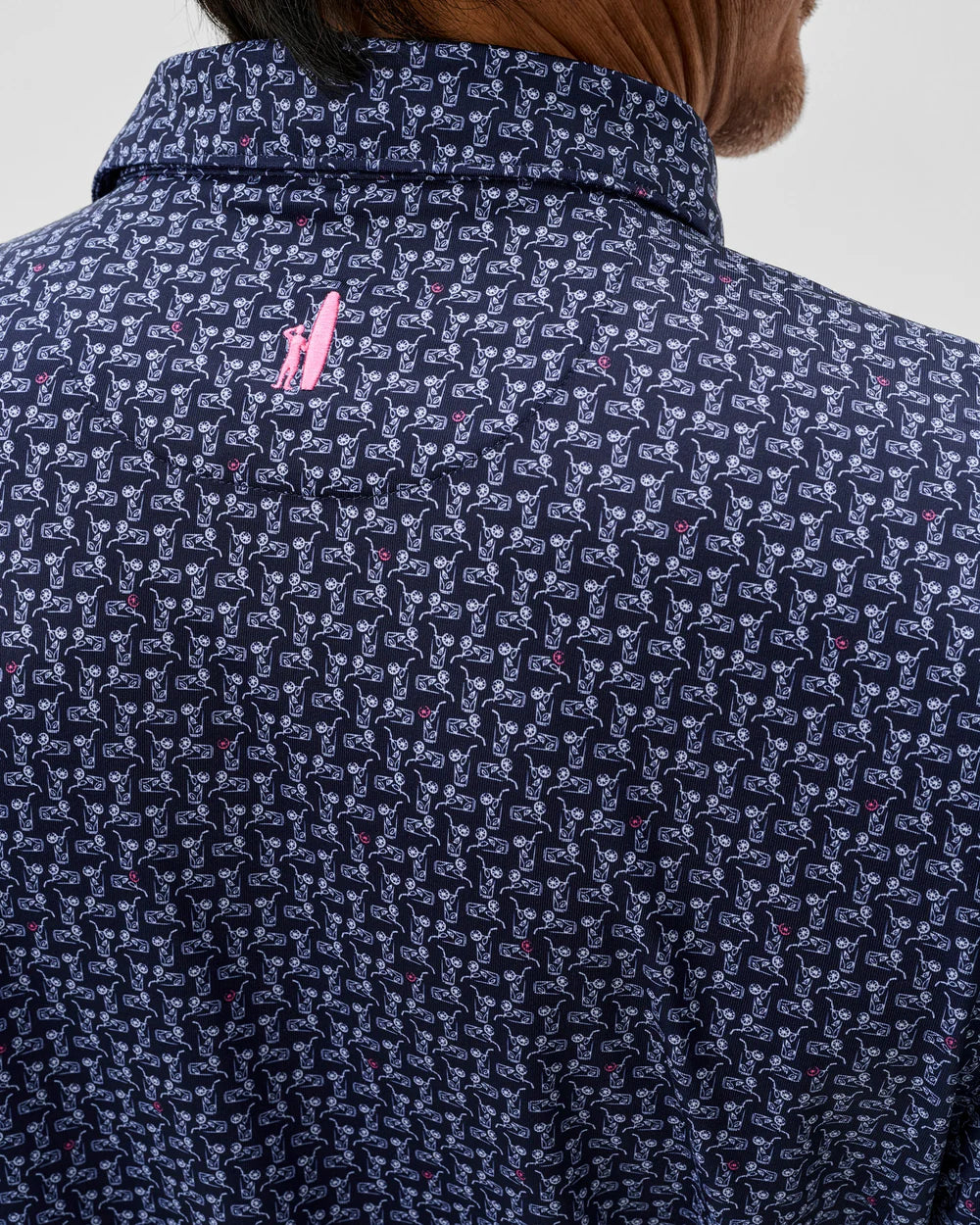 Johnnie-O Performance Jersey Polo - Minty: Navy