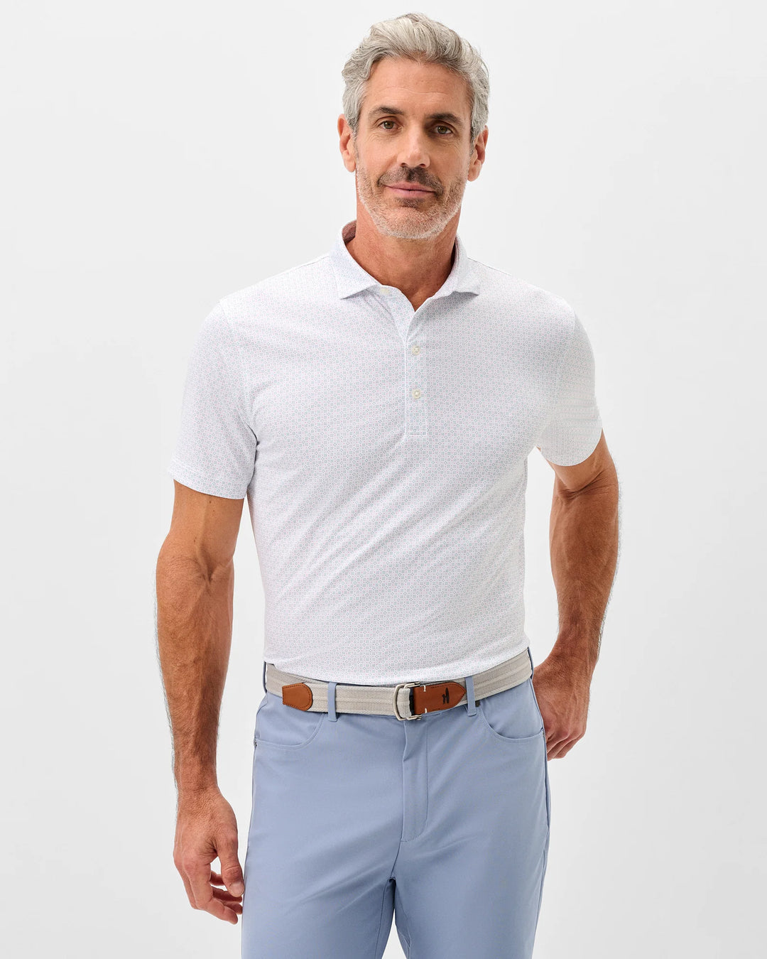 Johnnie-O Performance Jersey Polo - Torres: White