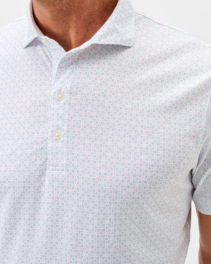 Johnnie-O Performance Jersey Polo - Torres: White