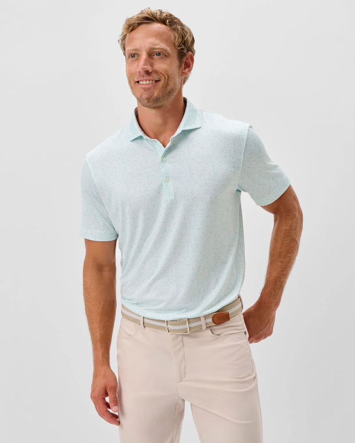 Johnnie-O Performance Jersey Polo - Prawn: Cilantro