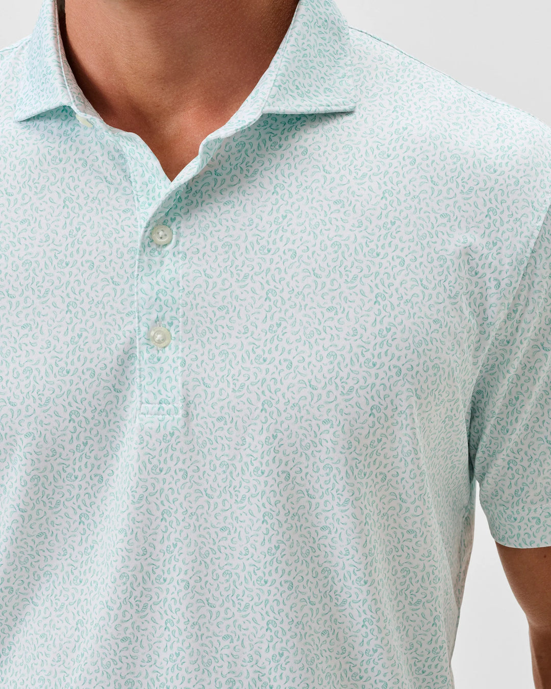 Johnnie-O Performance Jersey Polo - Prawn: Cilantro