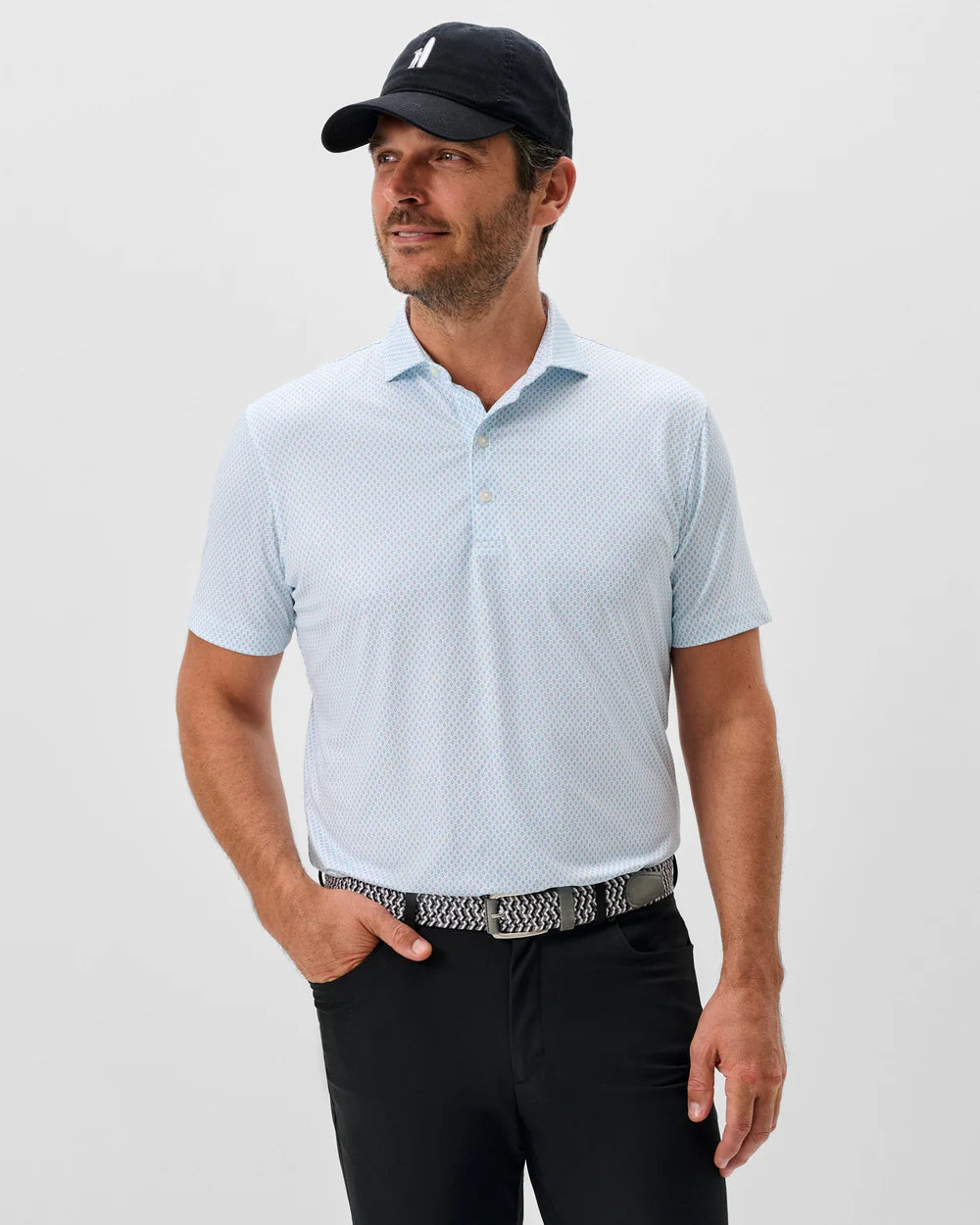 Johnnie-O Performance Jersey Polo - Connors: White