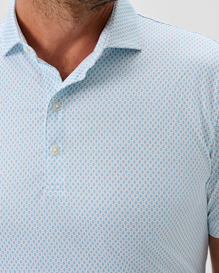 Johnnie-O Performance Jersey Polo - Connors: White