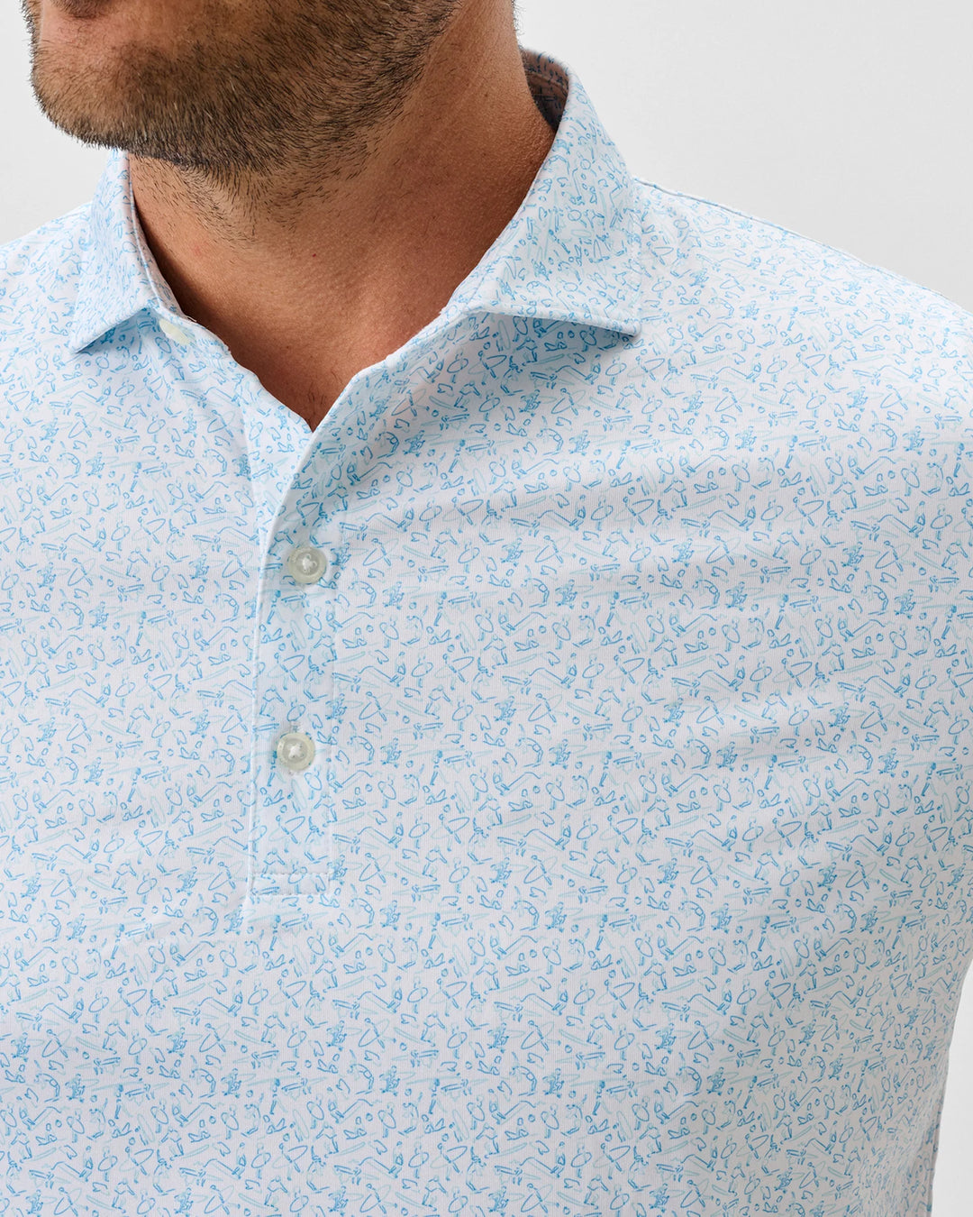 Johnnie-O Performance Jersey Polo - Beach Break: White