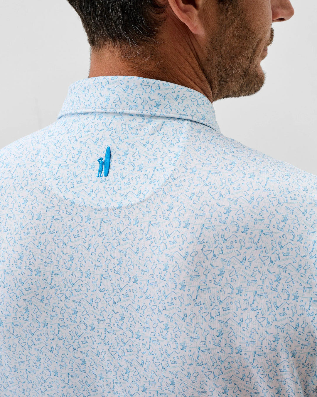 Johnnie-O Performance Jersey Polo - Beach Break: White