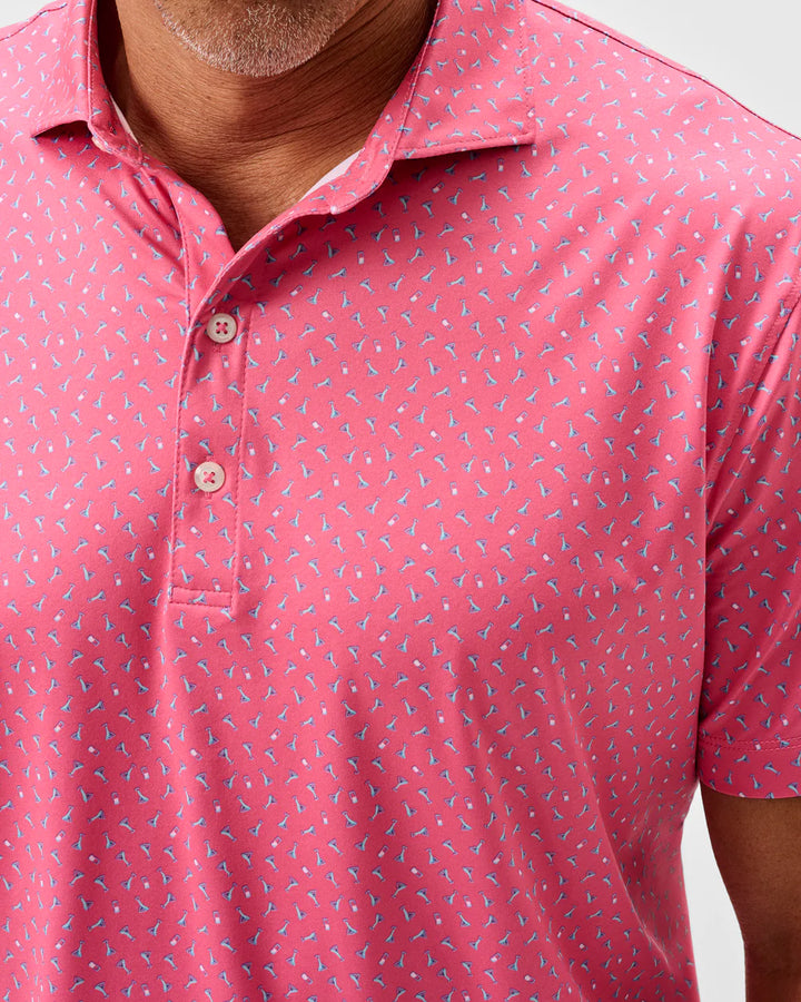 Johnnie-O Performance Featherweight Polo - Tini Dancer: Pink Lemonade
