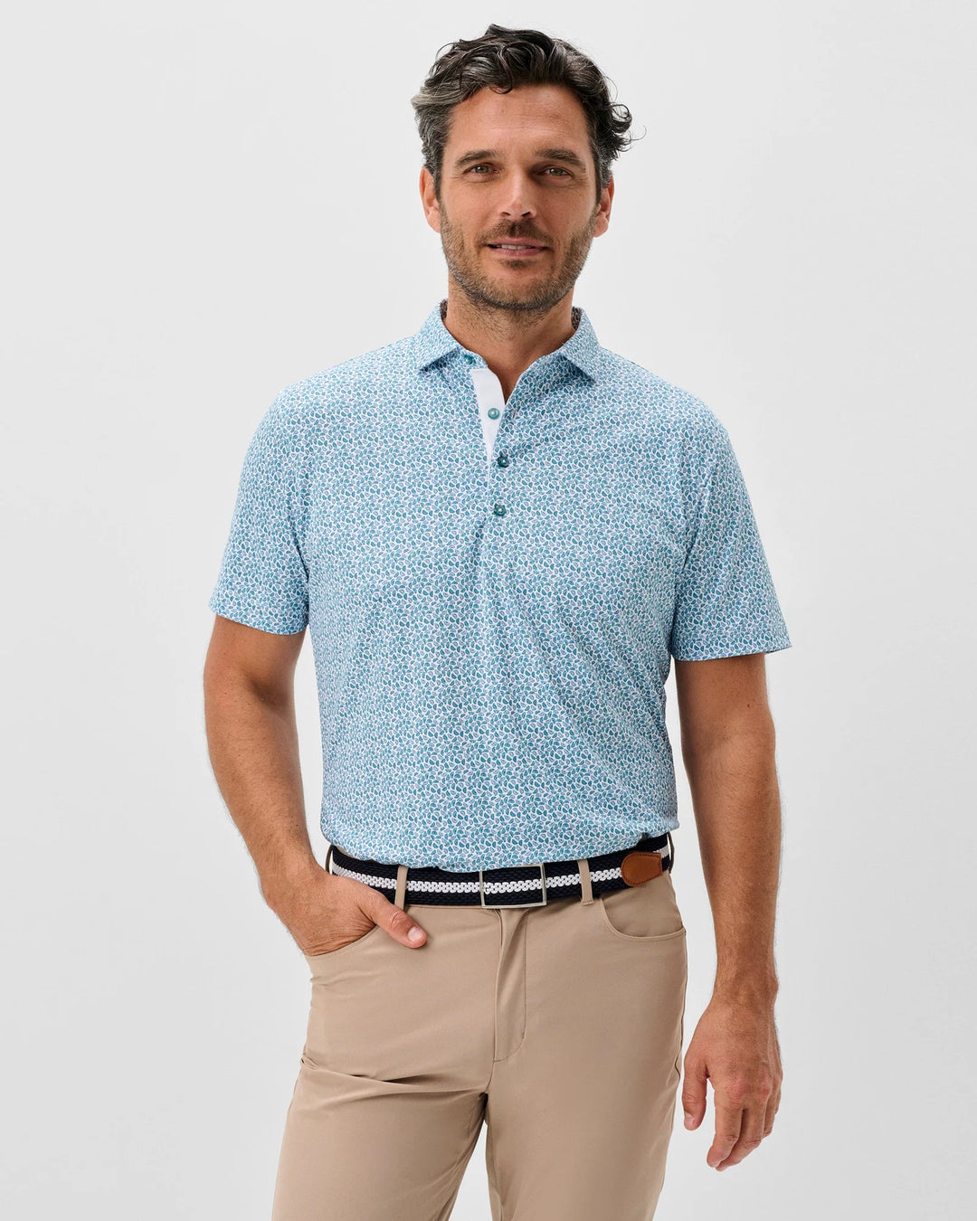 Johnnie-O Performance Mesh Polo - Peelin Good: Tropical