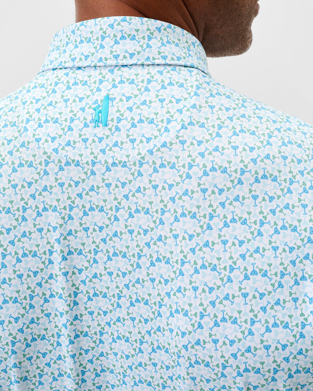 Johnnie-O Performance Mesh Polo - Cocktail Time: Dolphin