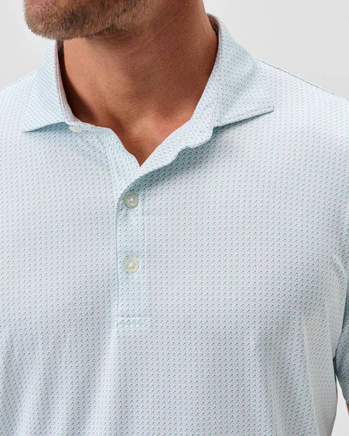 Johnnie-O Featherweight Performance Polo with Pimento Cheese - Tee Party: White