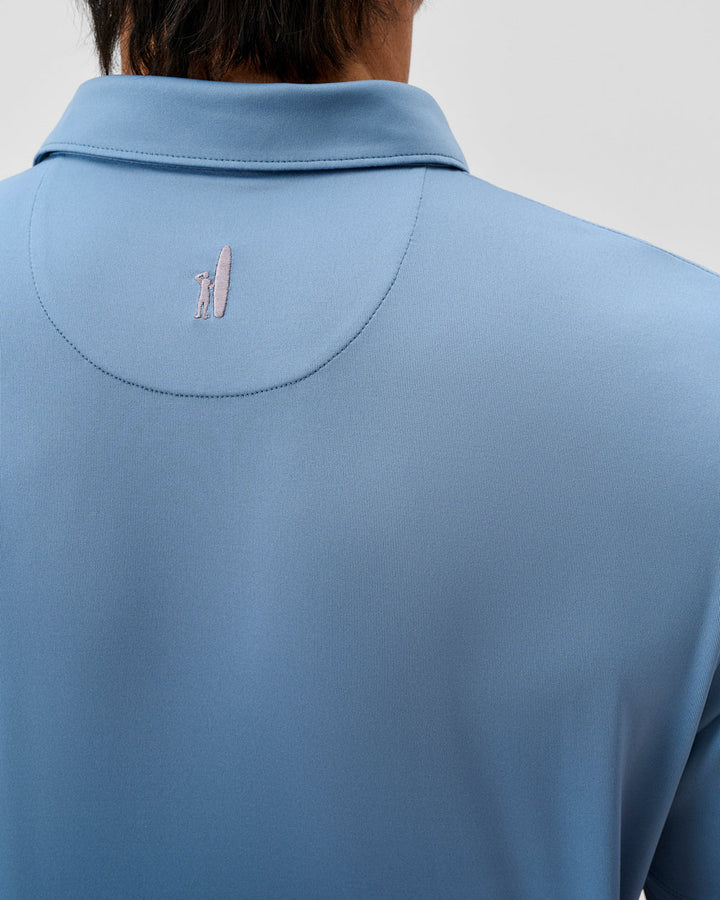 Johnnie-O Performance Jersey Polo - Birdie Solid: Carbon Fiber