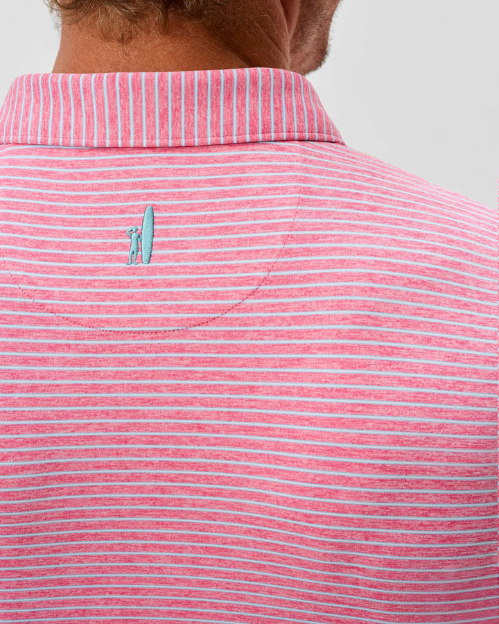 Johnnie-O Performance Jersey Polo - Michael Stripe: Punch