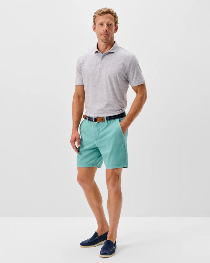 Johnnie-O Nassau 7" Cotton Blend Shorts: Green Grass