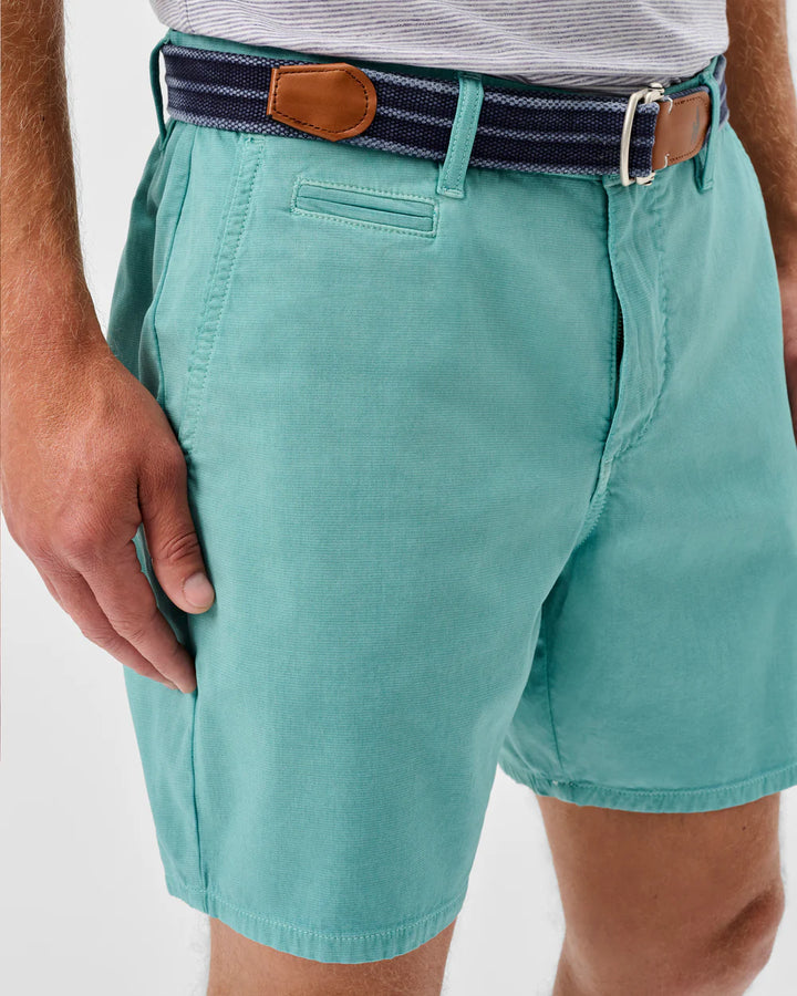 Johnnie-O Nassau 7" Cotton Blend Shorts: Green Grass