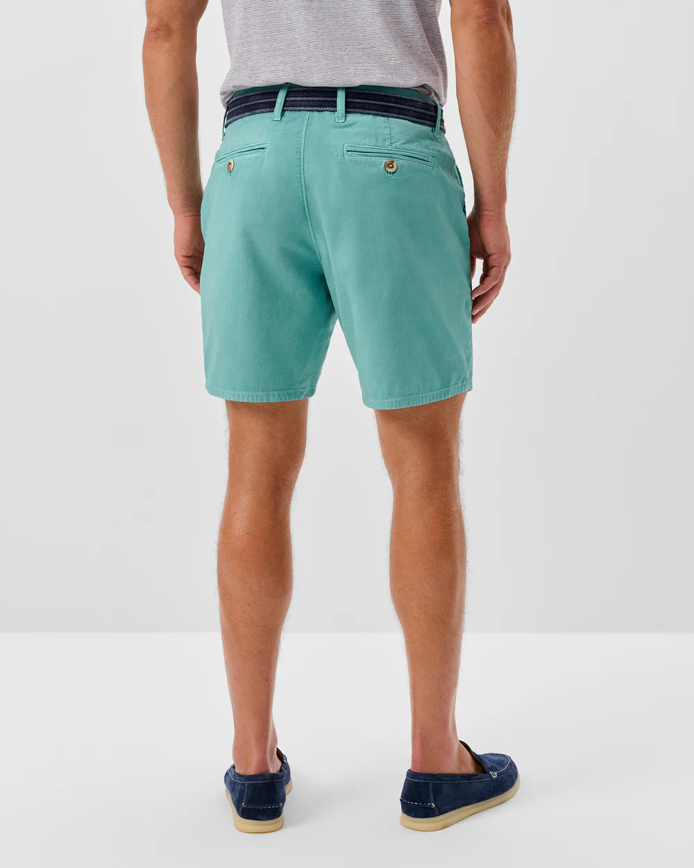 Johnnie-O Nassau 7" Cotton Blend Shorts: Green Grass