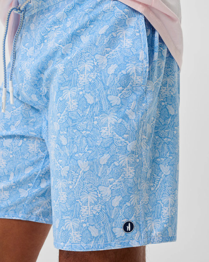 Johnnie-O Half Elastic 7" Swim Trunks - Swingin