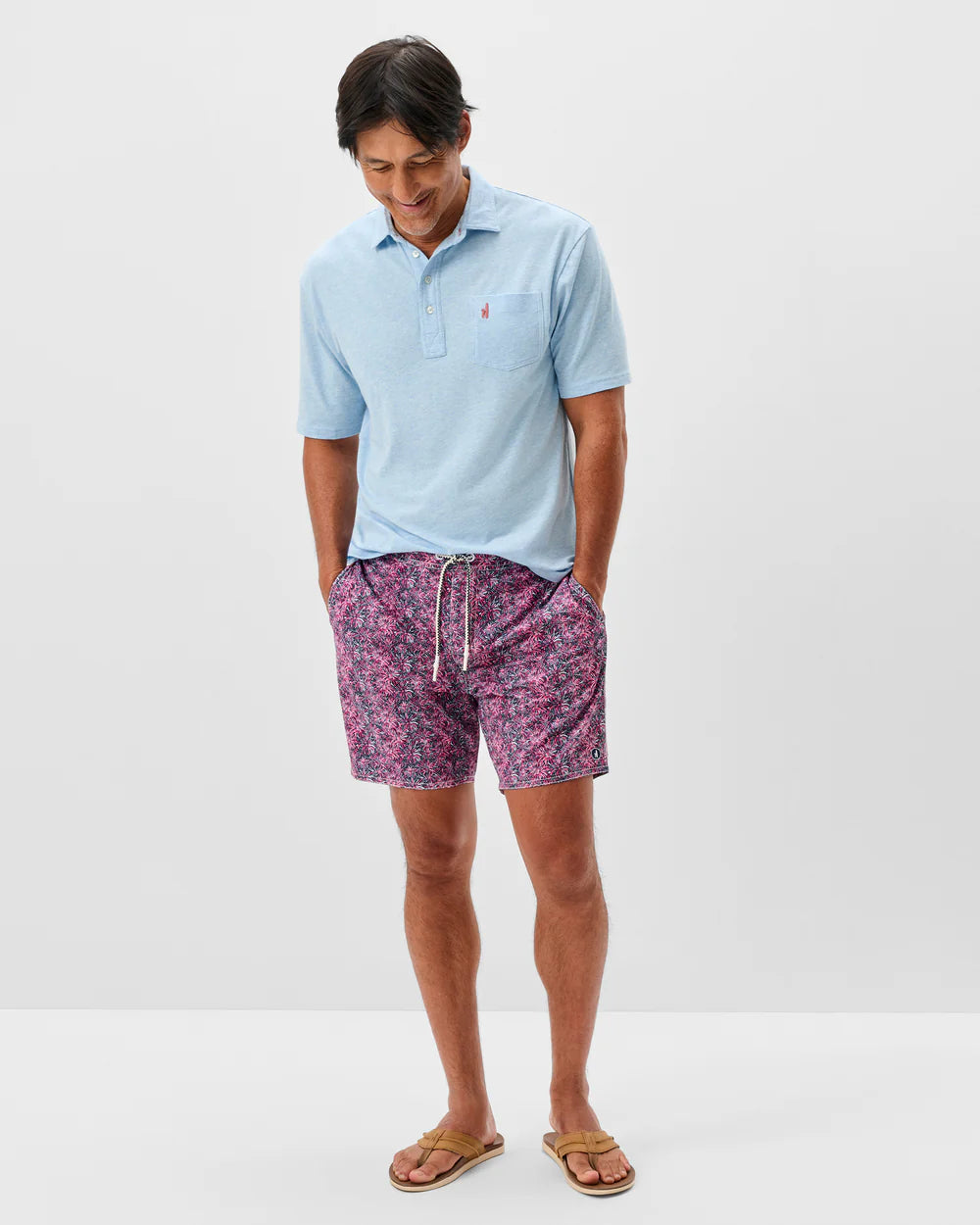Johnnie-O Half Elastic 7" Swim Trunks - Star Spangled