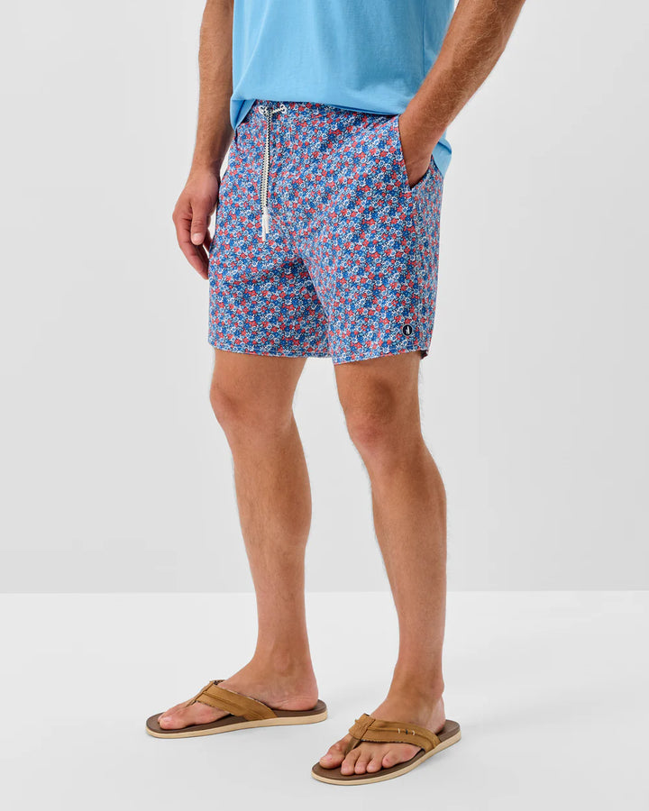 Johnnie-O Half Elastic 7" Swim Trunks - Freesia