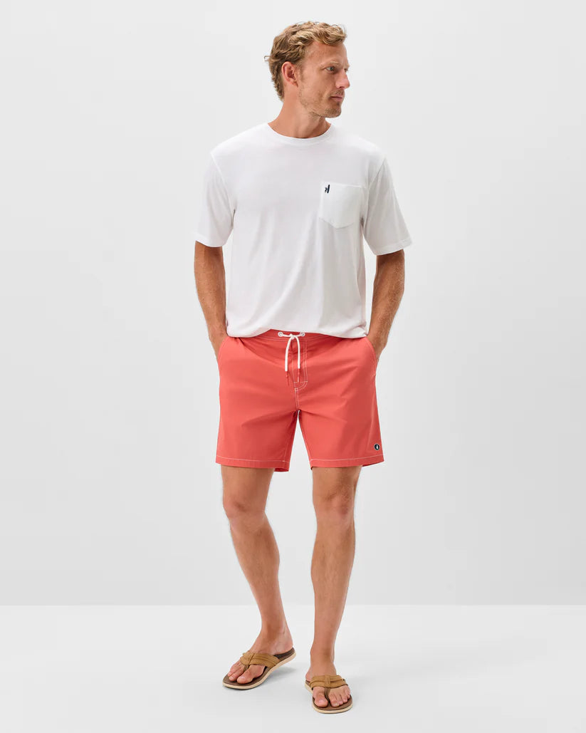 Johnnie-O Half Elastic 7" Swim Trunks - Arcata: Mars