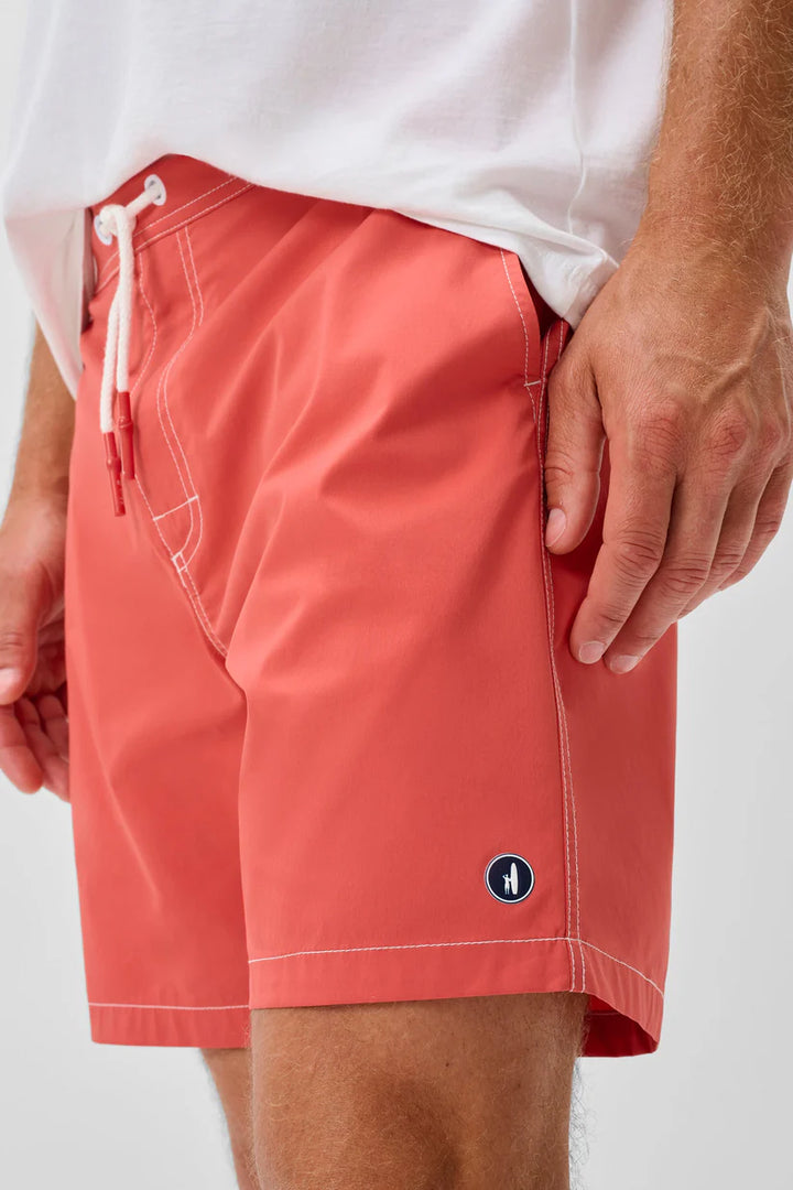 Johnnie-O Half Elastic 7" Swim Trunks - Arcata: Mars