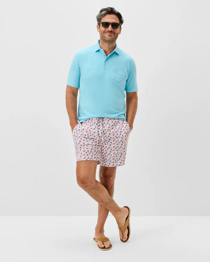 Johnnie-O Half Elastic 7" Swim Trunks - Shelly