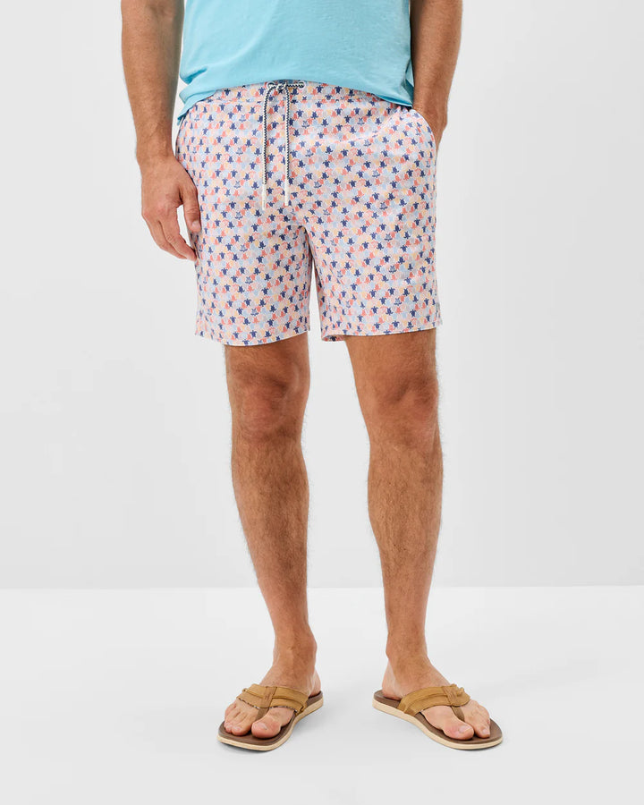 Johnnie-O Half Elastic 7" Swim Trunks - Shelly