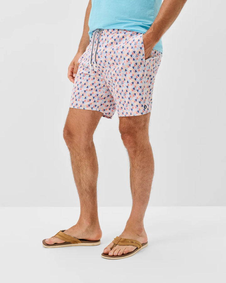 Johnnie-O Half Elastic 7" Swim Trunks - Shelly
