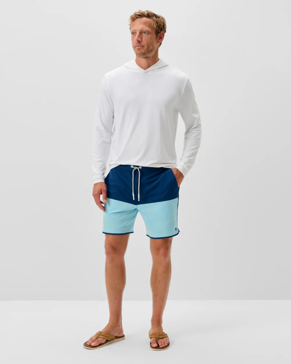 Johnnie-O Half Elastic 7" Swim Trunks - Tully: Sport Navy
