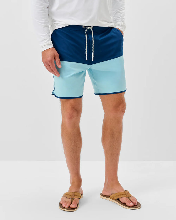 Johnnie-O Half Elastic 7" Swim Trunks - Tully: Sport Navy