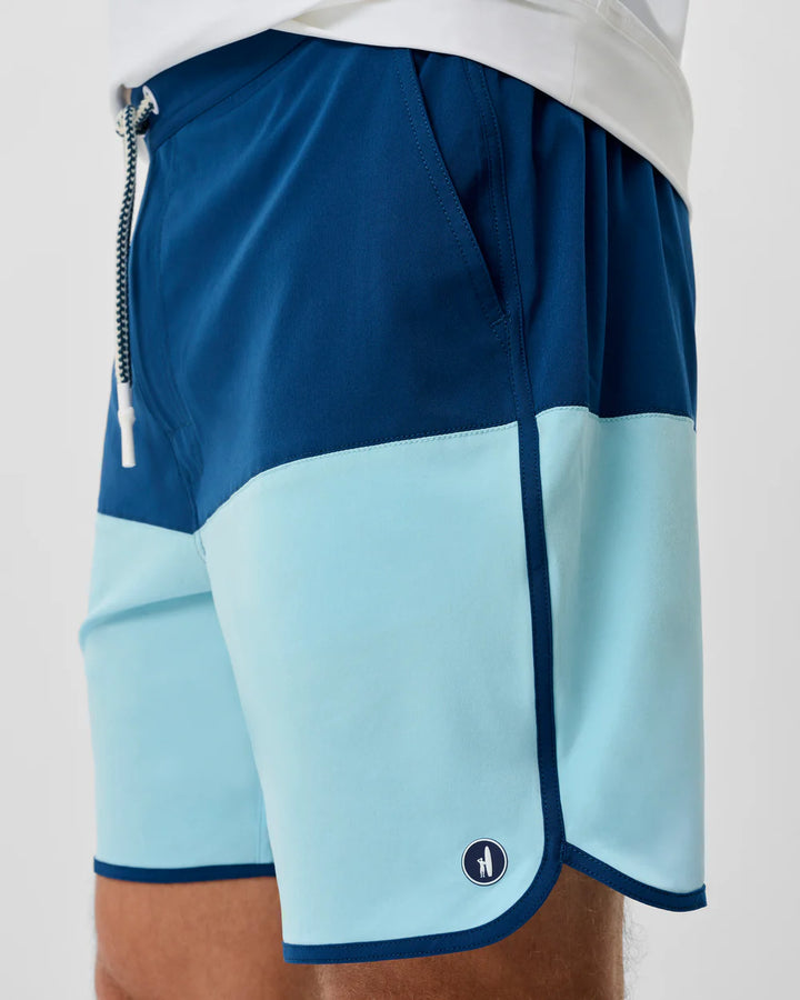 Johnnie-O Half Elastic 7" Swim Trunks - Tully: Sport Navy