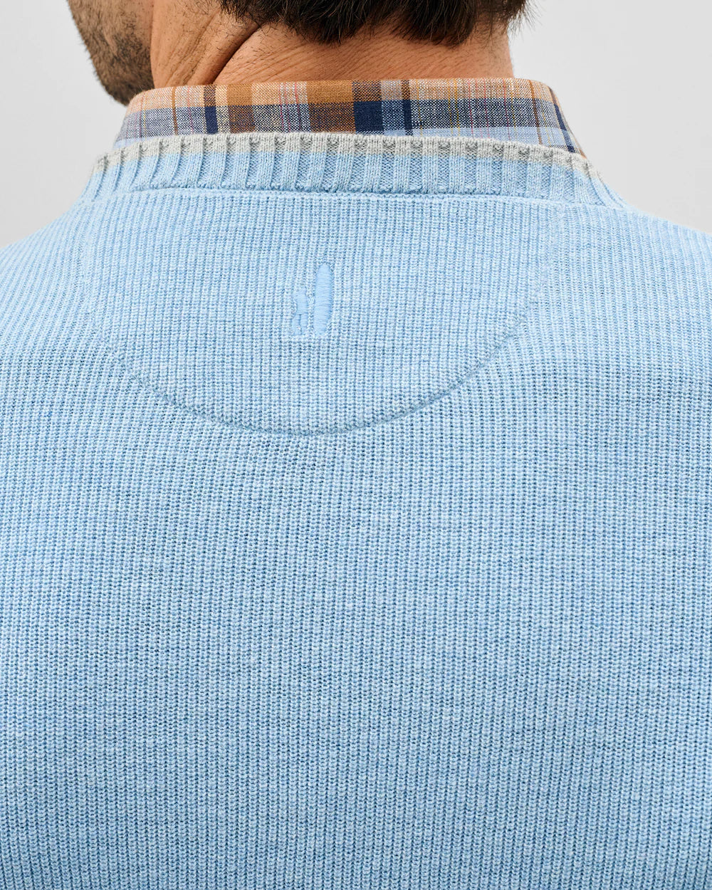 Johnnie-O Hatcher Cotton Blend Crewneck Sweater: Maliblu