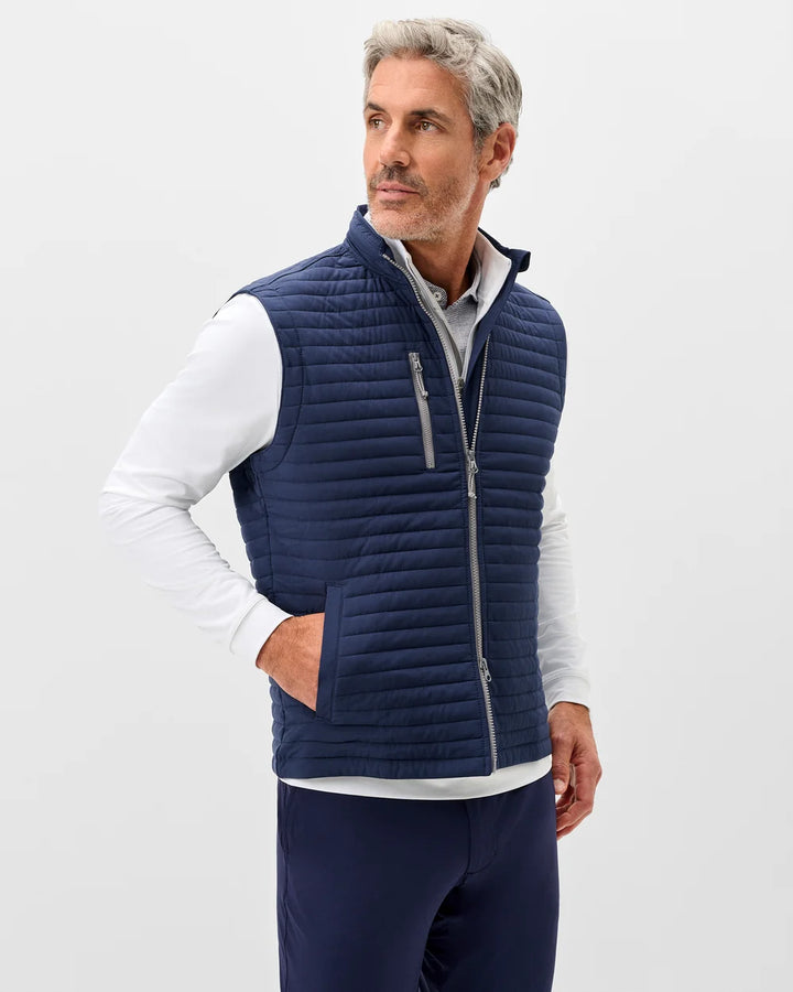 Johnnie-O Crosswind Quilted Performance Vest: Wake