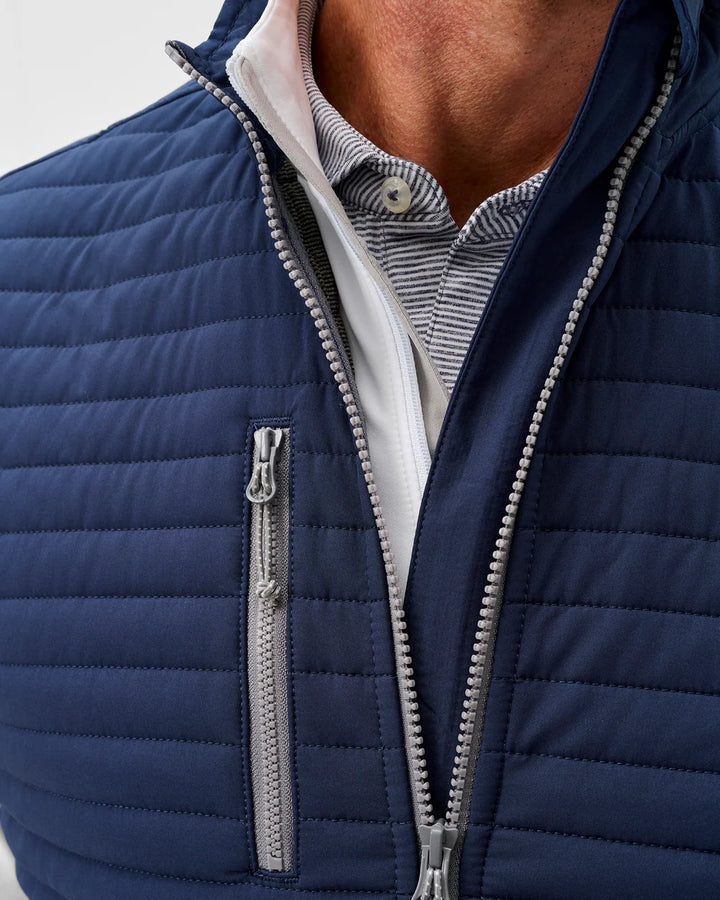 Johnnie-O Crosswind Quilted Performance Vest: Wake