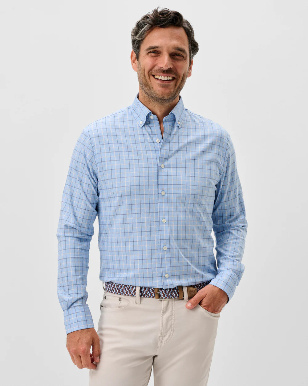 Johnnie-O Everyday Performance Button Down Shirt - Miramont Tattersall: Maliblu