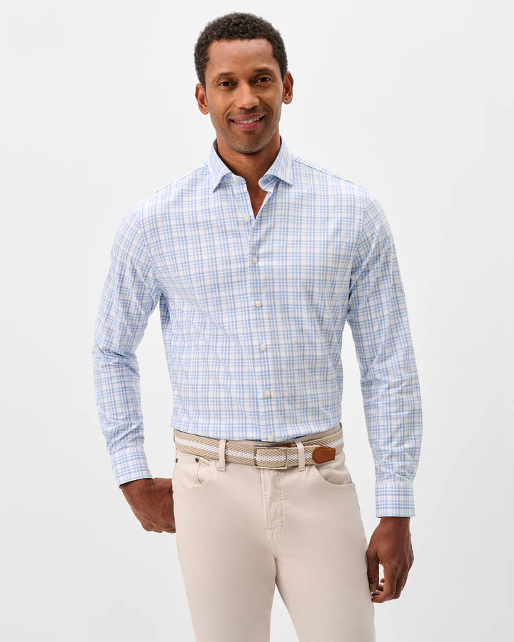 Johnnie-O Everyday Performance Button Down Shirt - Rafael Multi Pane: Wake