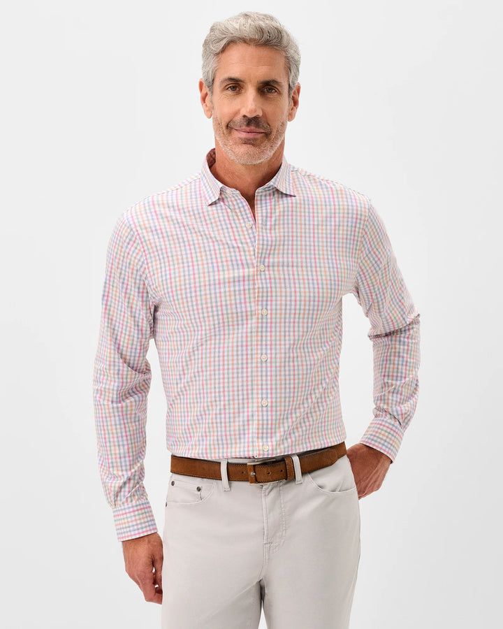 Johnnie-O Everyday Performance Button Down Shirt - Albie: White