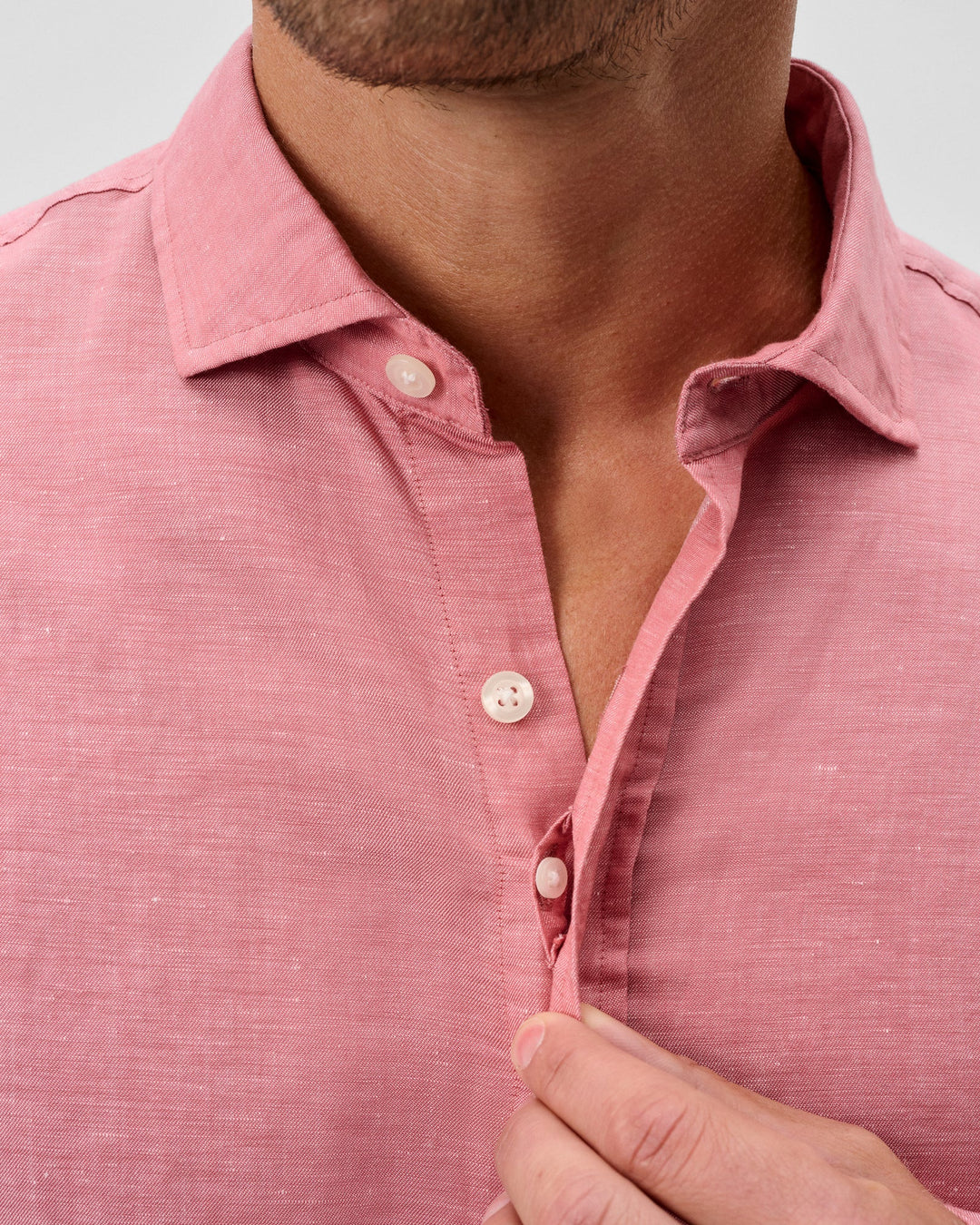 Johnnie-O Linen Button Down Shirt - McCarthy: Malibu Red