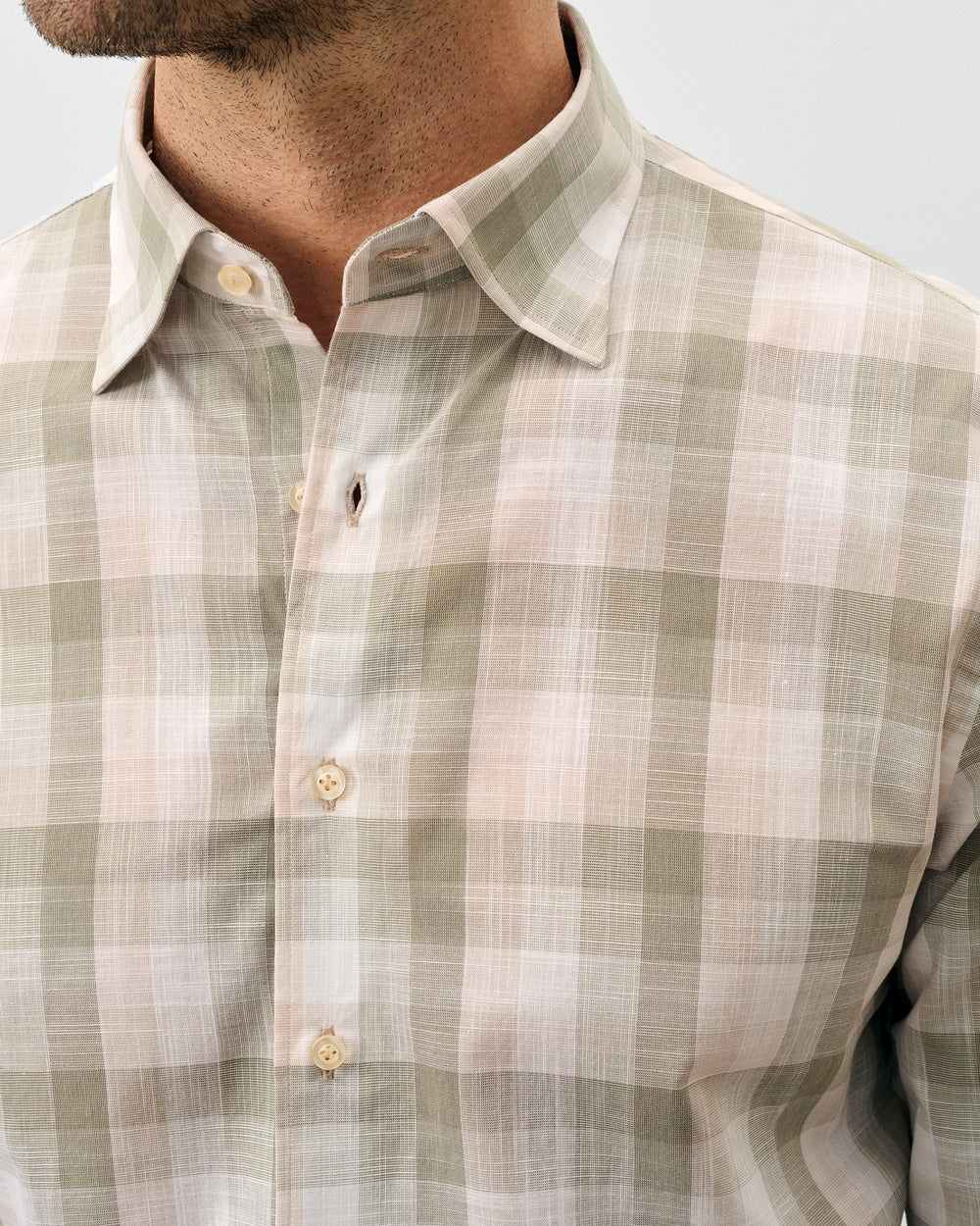 Johnnie-O Cotton Button Down Shirt - Umstead Plaid: Sage