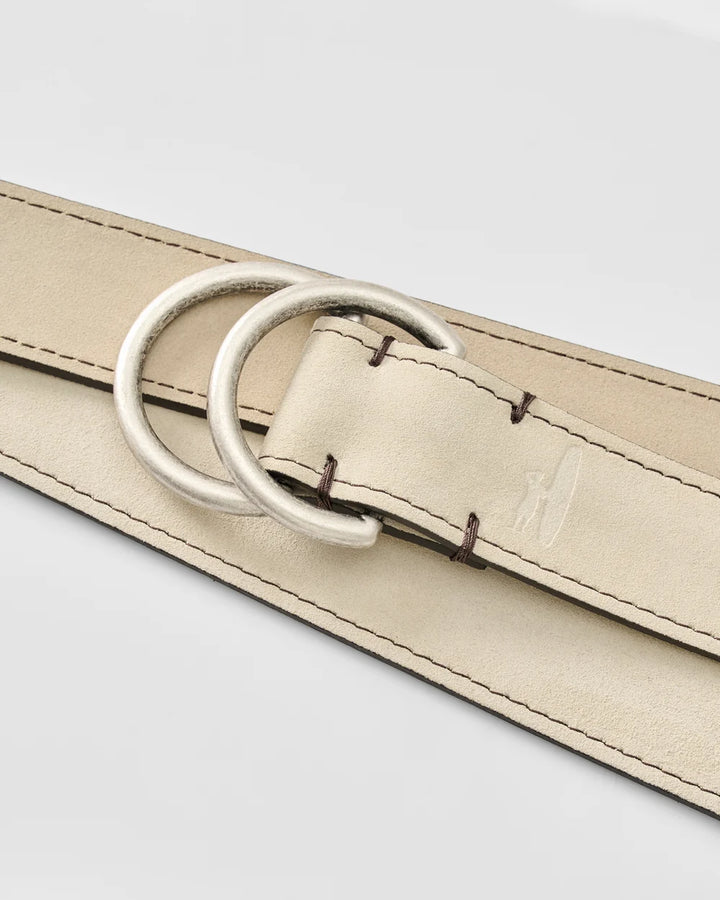 Johnnie-O O-Ring Suede Belt: Light Tan