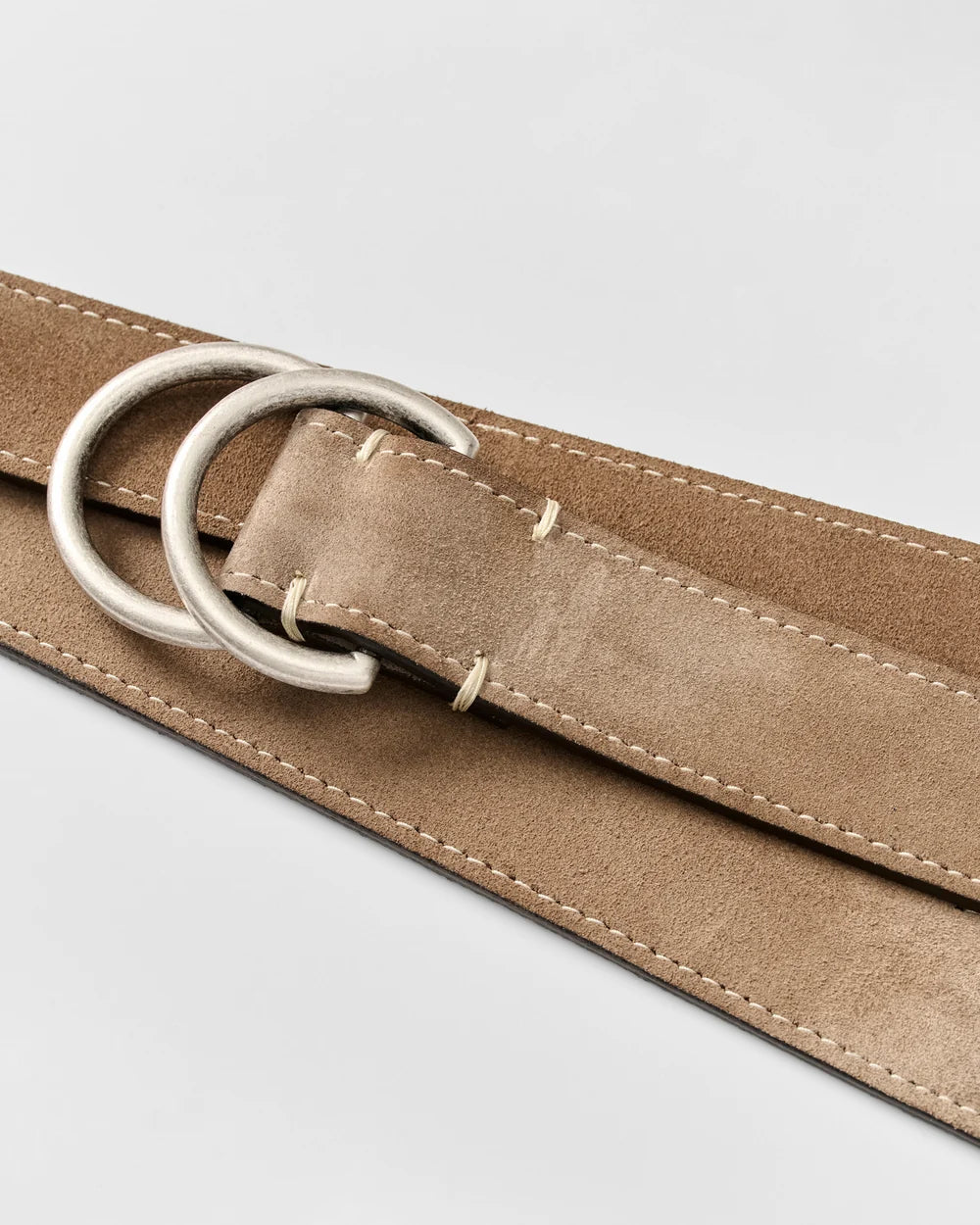 Johnnie-O O-Ring Suede Belt: Mink