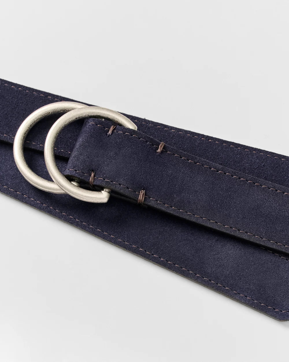Johnnie-O O-Ring Suede Belt: Navy