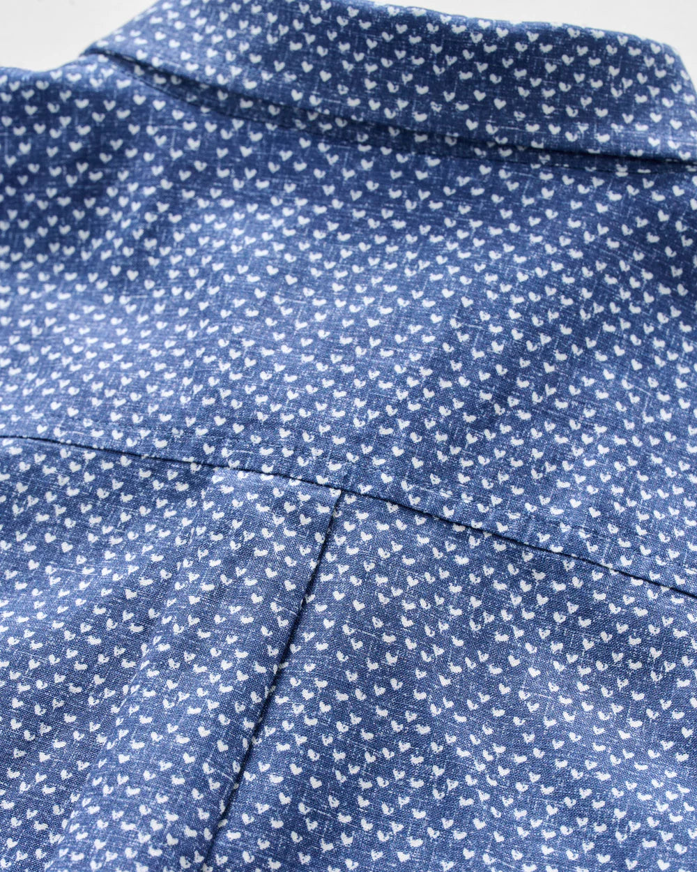 Johnnie-O Cotton Blend Short Sleeve Button Down Shirt - Patel Printed Slub Cotton: Navy