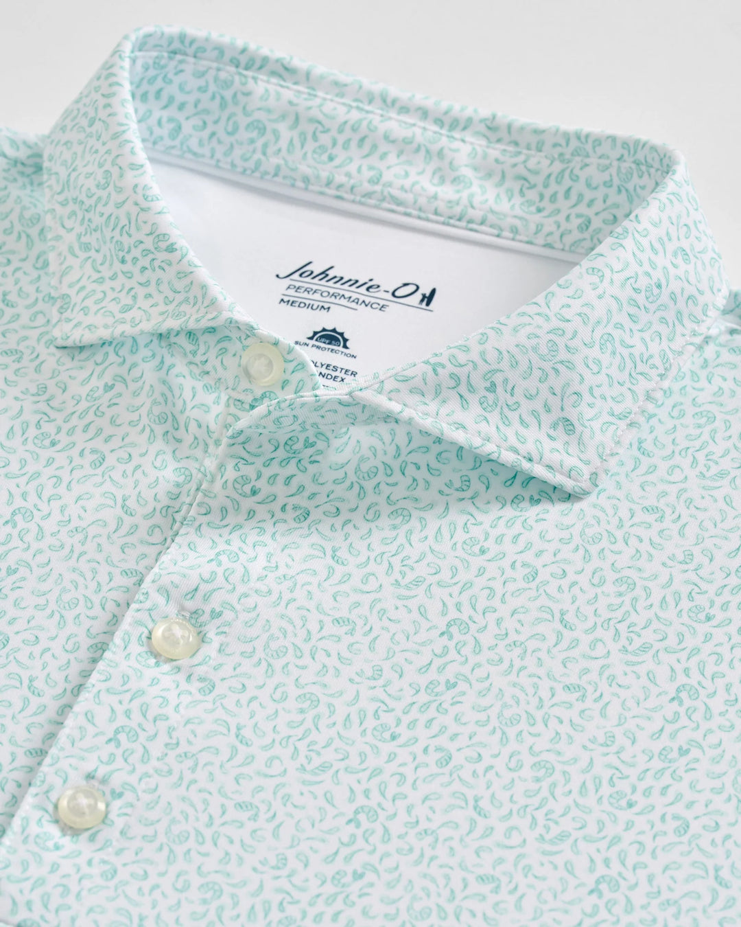 Johnnie-O Performance Jersey Polo - Prawn: Cilantro
