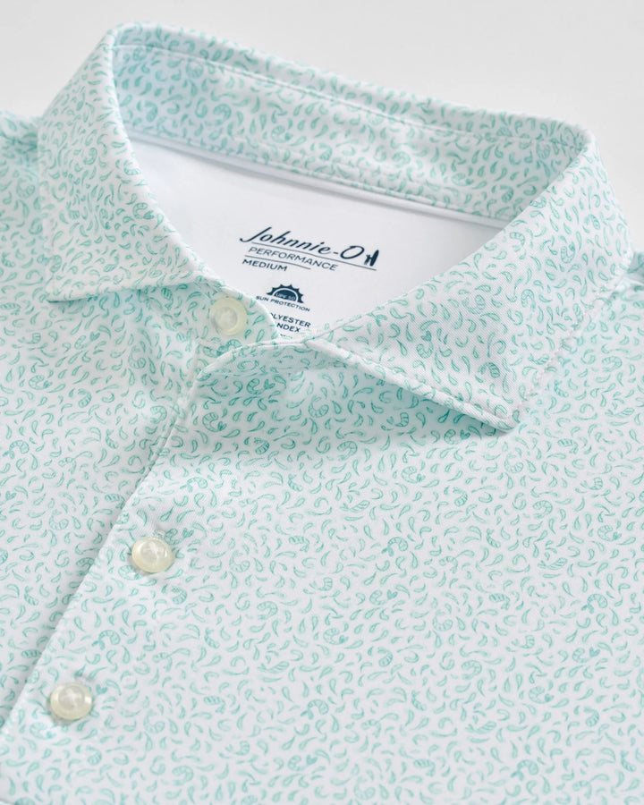Johnnie-O Performance Jersey Polo - Prawn: Cilantro