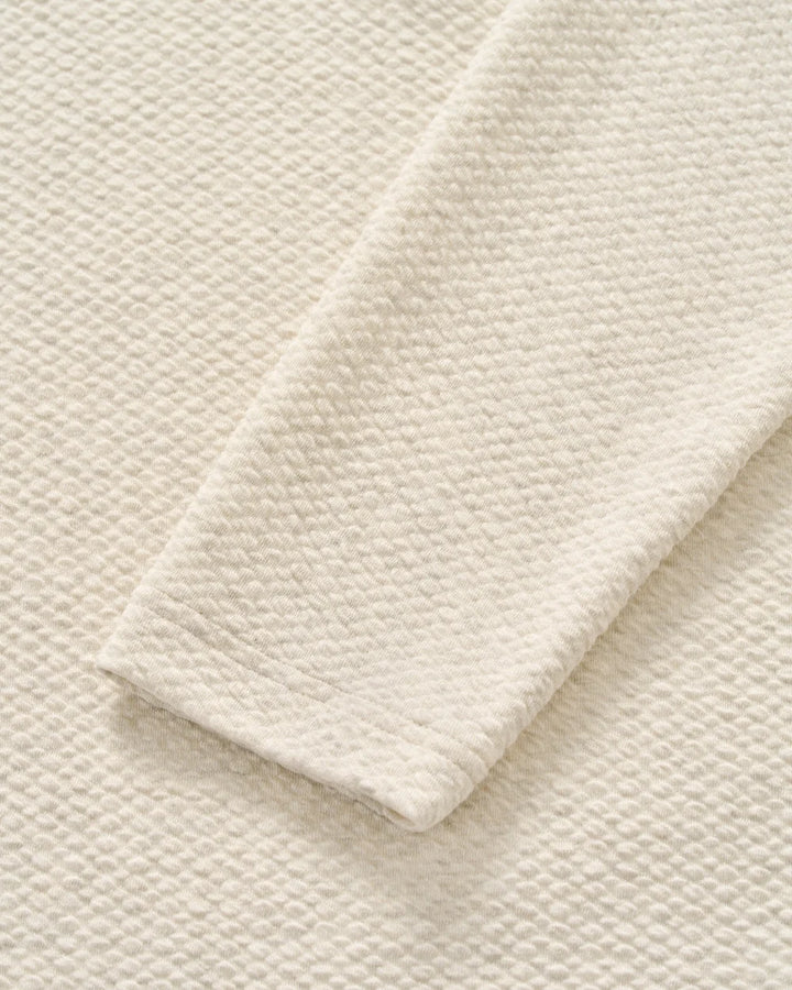 Johnnie-O Ransel Hidden Snap Pullover: Cream