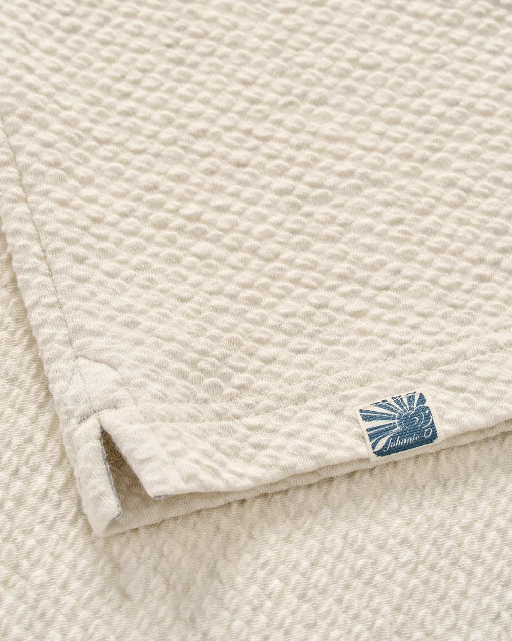 Johnnie-O Ransel Hidden Snap Pullover: Cream