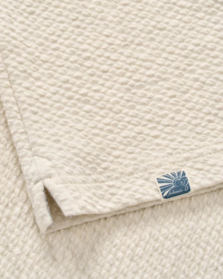 Johnnie-O Ransel Hidden Snap Pullover: Cream