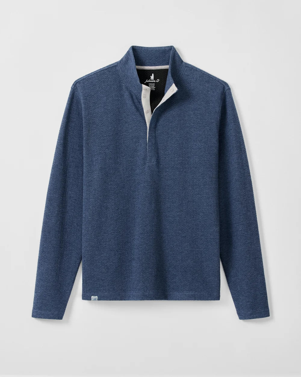 Johnnie-O Ransel Hidden Snap Pullover: Navy
